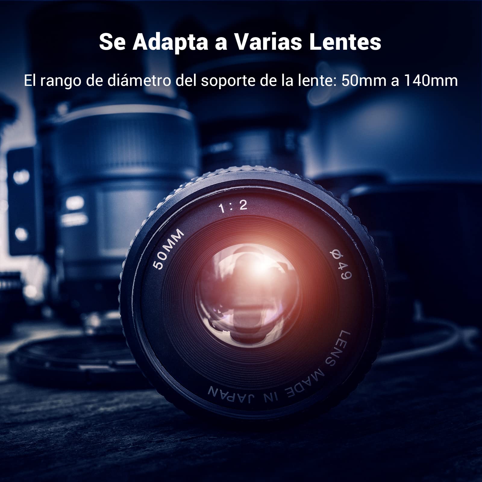 (Nueva VERSIÓN) SMALLRIG LWS 15mm Lens Support Soporte Lente Compatible con Lente de 50mm a 140mm de Diámetro para Lente Larga - BSL2680