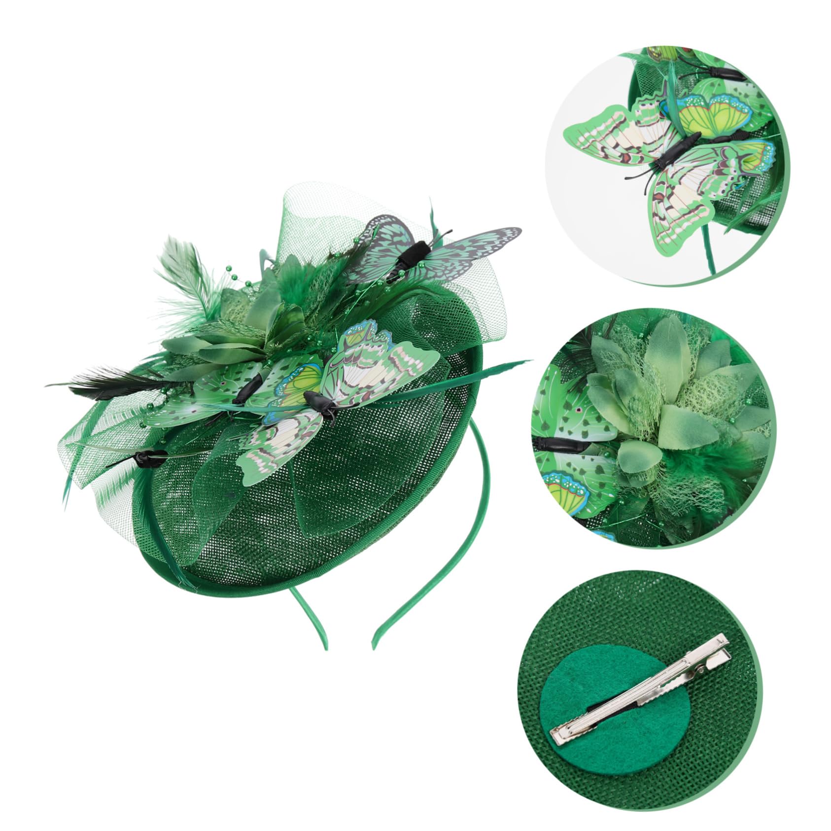 SOIMISS 3stücke Butterflies Fascinator Cocktail Hut Für Hochzeiten Und Teepartys Einstellbares Damen-haaraccessoire Bunten Farben Geeignet Für Festliche Anlässe Und Besondere Feiern