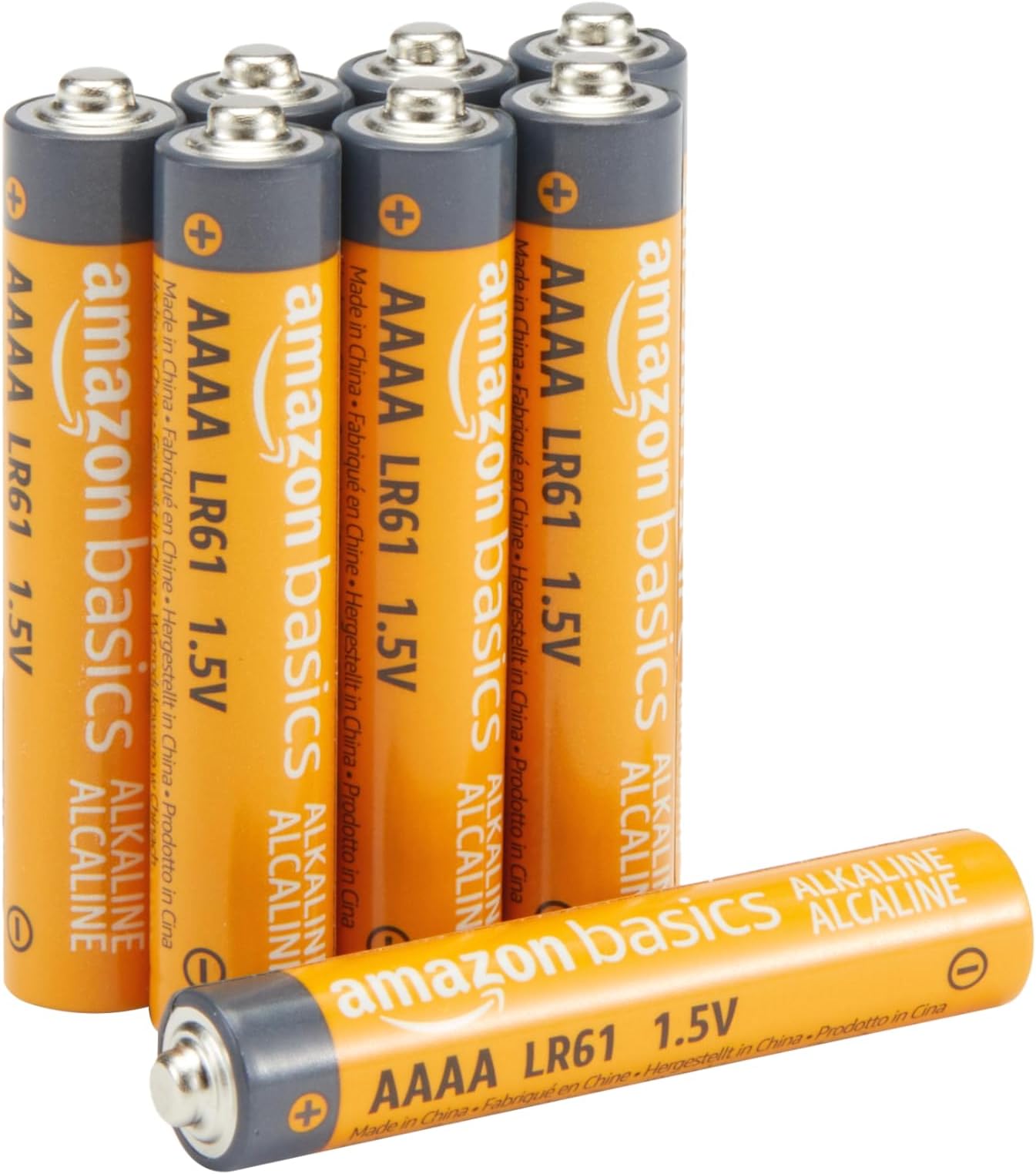 Amazon Basics 8-Pack AAAA Alkaline High-Performance Batteries, 1.5 Volt, 3-Year Shelf Life