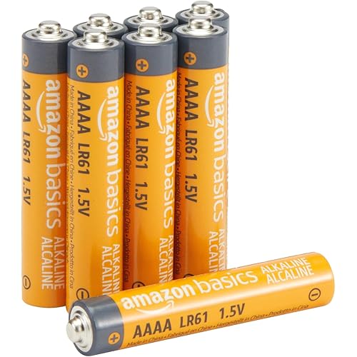 Amazon Basics 8-Pack AAAA Alkaline High-Performance Batteries, 1.5 Volt, 3-Year Shelf Life