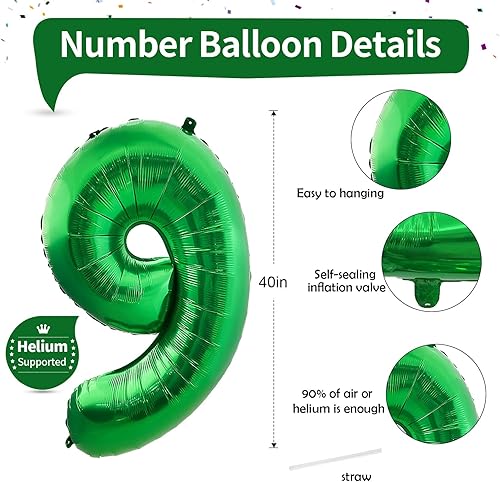 Vista 484 de Globos de 40 pulgadas, globo azul claro número 4, helio autoinflable de aluminio azul bebé para niños de 40 a 15 años, decoraciones de fiesta