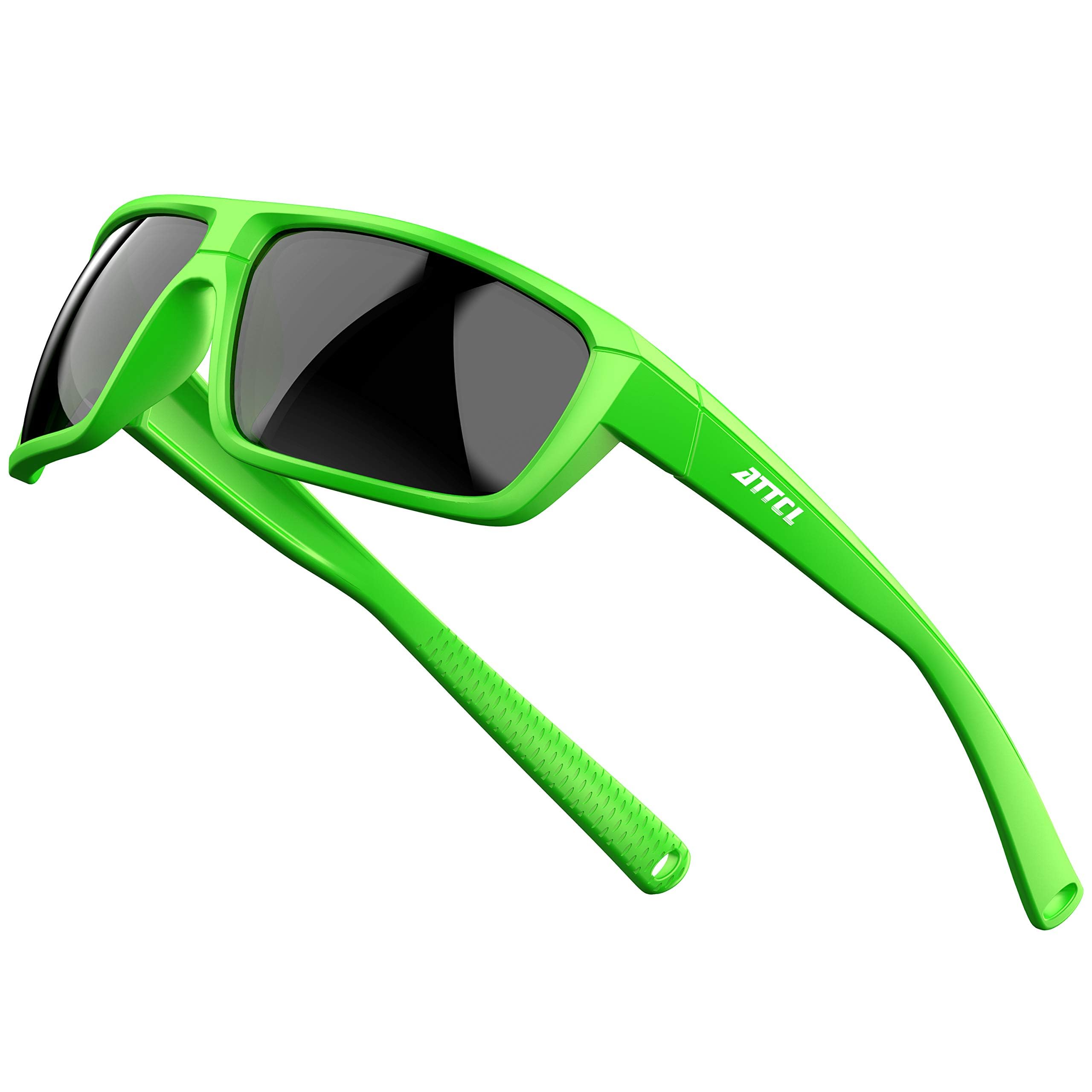 ATTCL 0.8 oz Polarized Sunglasses Men TR90 Wrap Around UV400 Fishing Sports, 2026-luxury-bright Green-black /Not Mirrored, M โ image 1