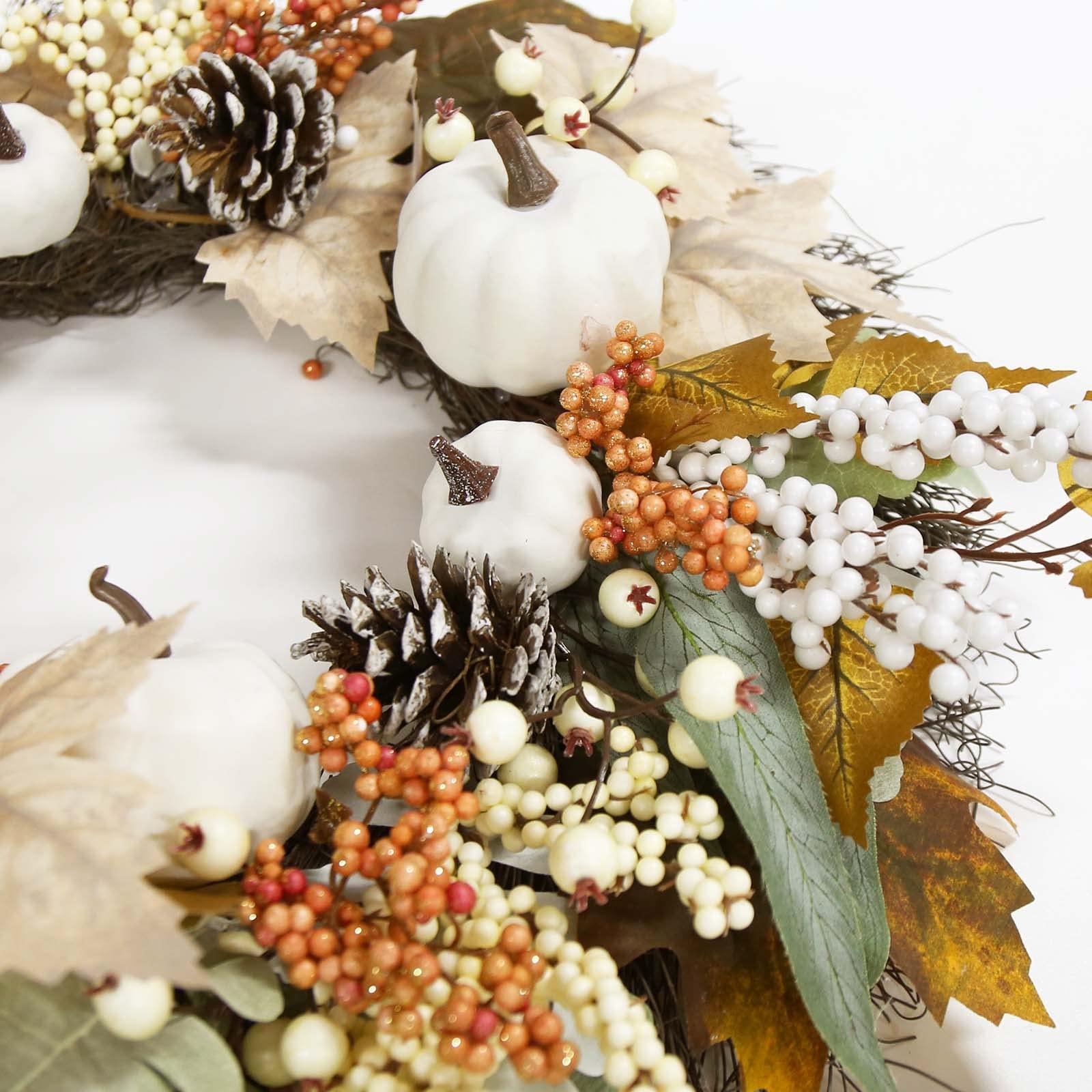 Fall Decor - Fall Wreaths for Front Door - 18 Inch Autumn Maples Leaf ...