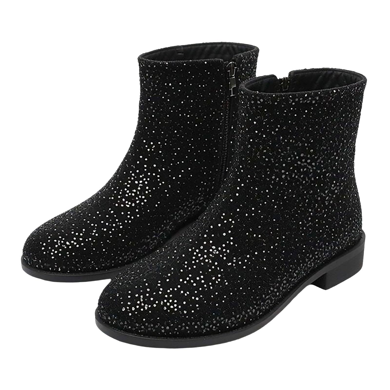 Generico Stivali Donna Antiscivolo Stivaletti con Cerniera Comodi Chic Stivaletto Robusti Caldi Leggero Versatili Stivali da Pioggia Autunno Inverno Stivaletti per Esterno Neve Giardino e Trekking