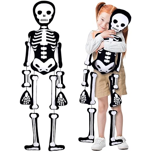 Sosation 47 Inch Skeleton Plush Pillow Realistic Stuffed Skeleton Plushy