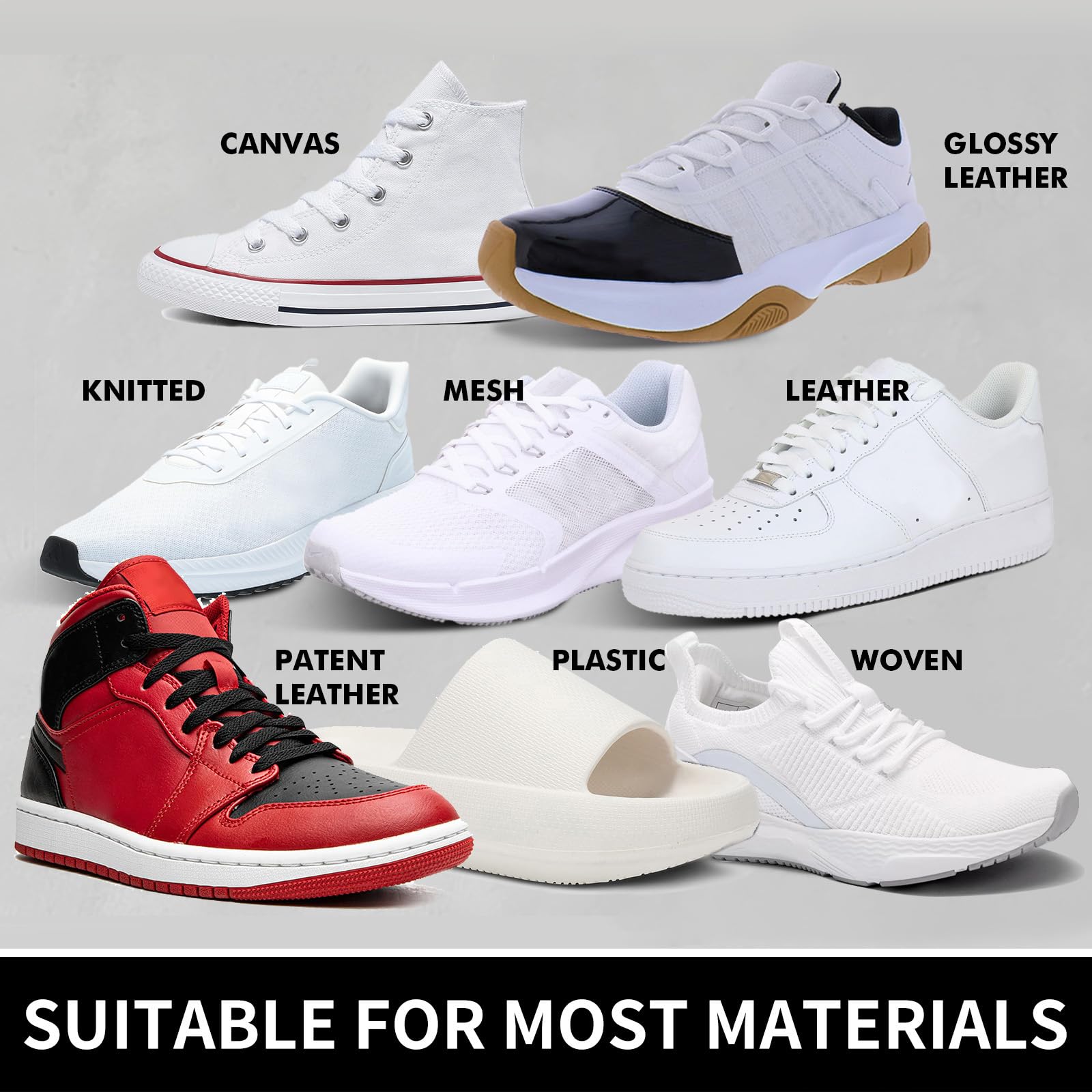 Kit de Limpieza de Zapato Zapatillas - Limpiador de Zapato de 240 g con Cepillos de Zapatos y Toalla