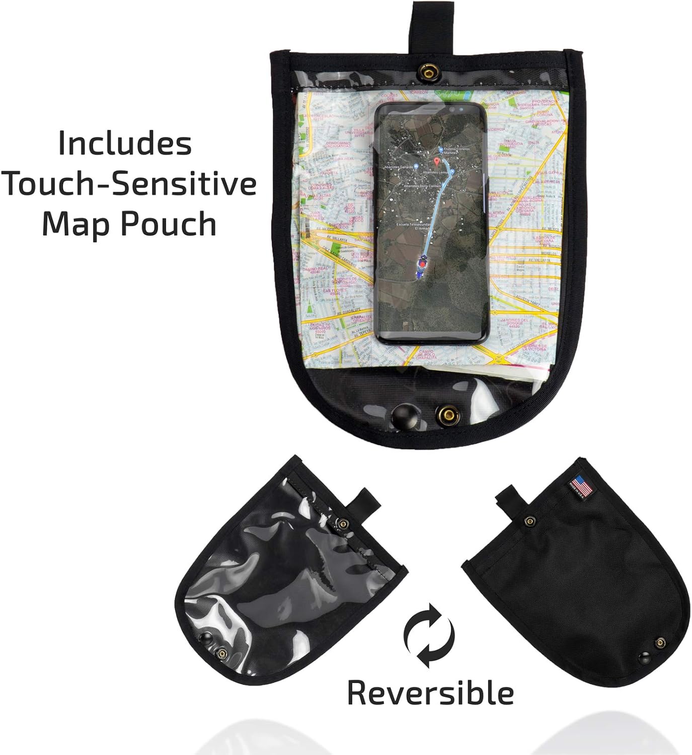 Chase Harper USA 1700M Black Mini Aeropac Magnetic Tank Bag - Water-Resistant, Industrial Grade Ballistic Nylon w/Thermo-Plastic Insert, Anti-Scratch Bottom, Super Strong Neodymium Magnets - Image 6