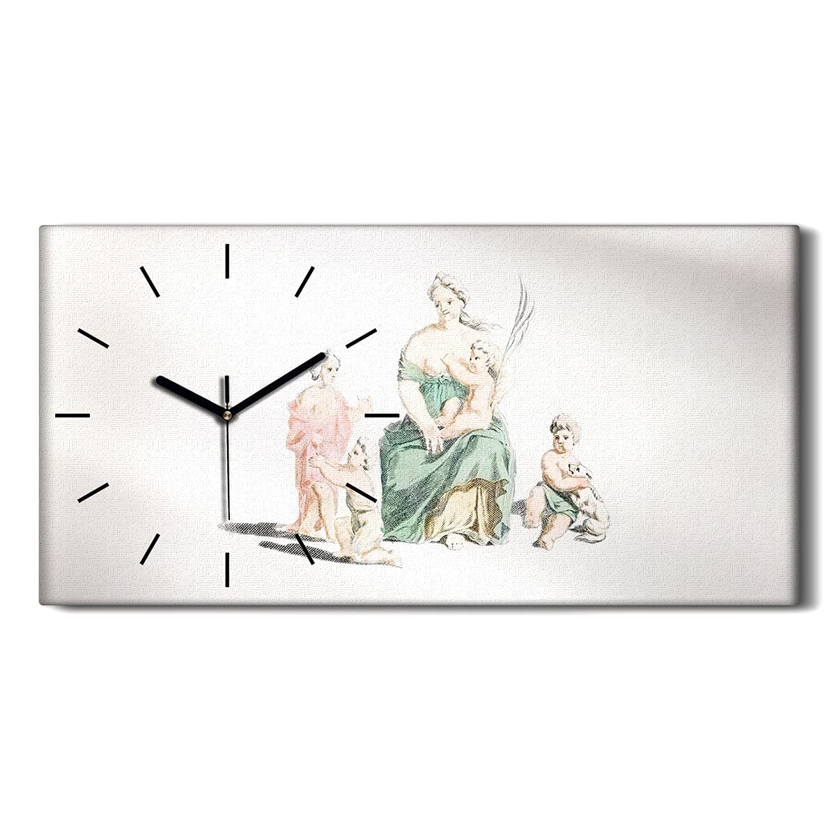 Horloge sur toile haut de gamme 60x30 art moderne Coloray