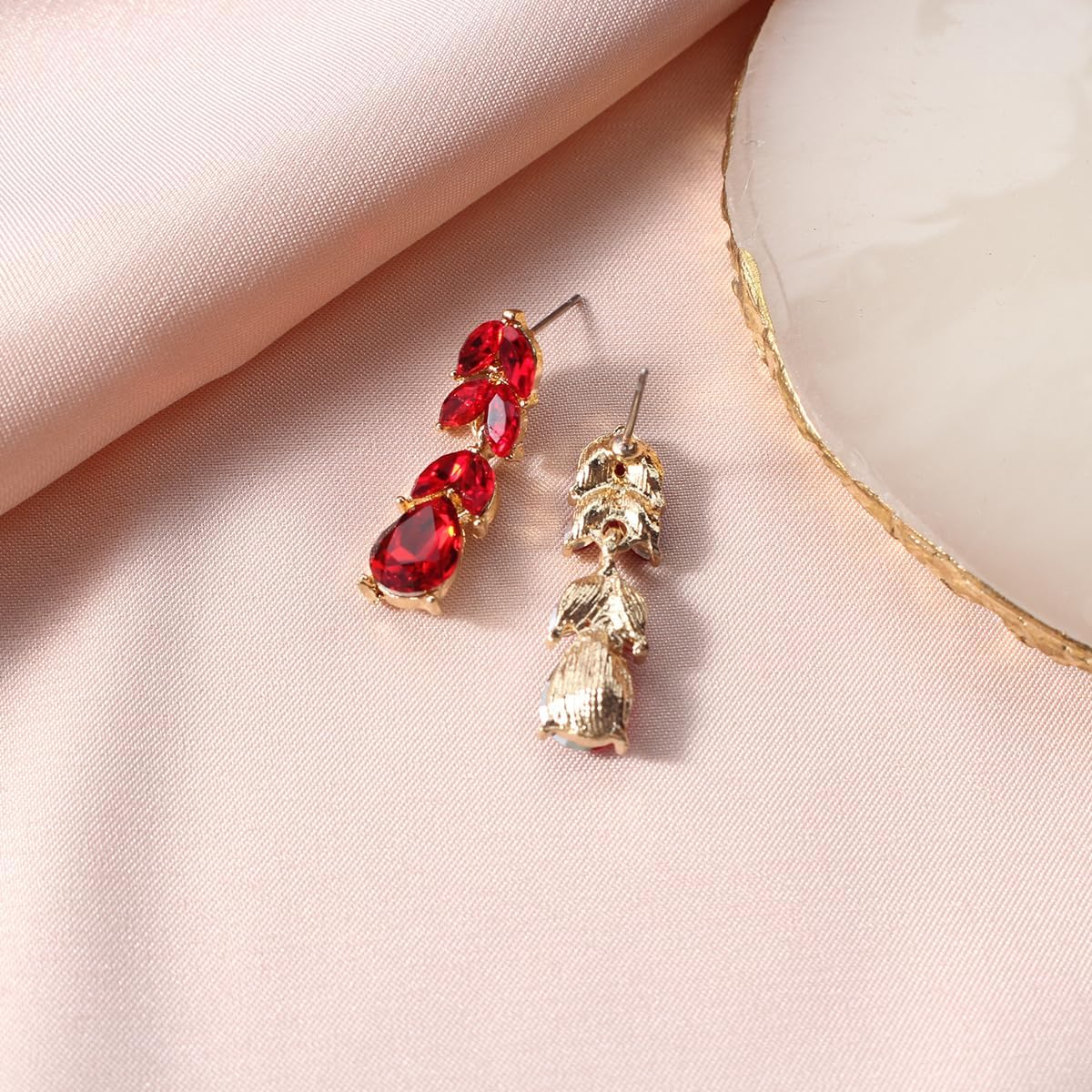 Rhinestone Teardrop Dangle Earrings Sparkle Crystal Bridal Earrings for Brides Bridesmaides Earrings for Women Wedding Pageant Prom - Image 4