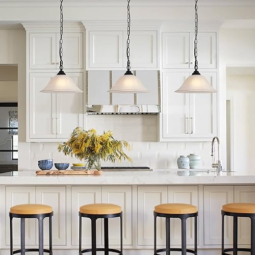 Miniatura 8 de Lámpara colgante vintage de enchufe, luces colgantes con cable de enchufe, cable de 16.4 pies y cadena de 14.7 pies regulable, lámpara colgante