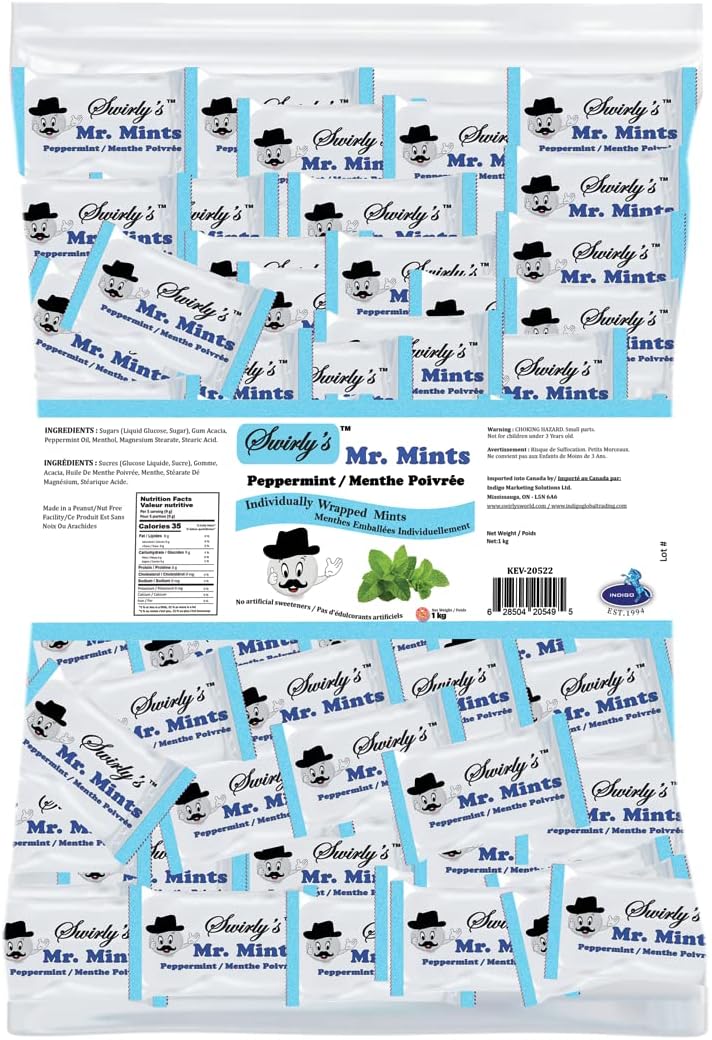 Swirly's Mr. Mints Peppermint Flavor AspartameFree, Vegetarian and