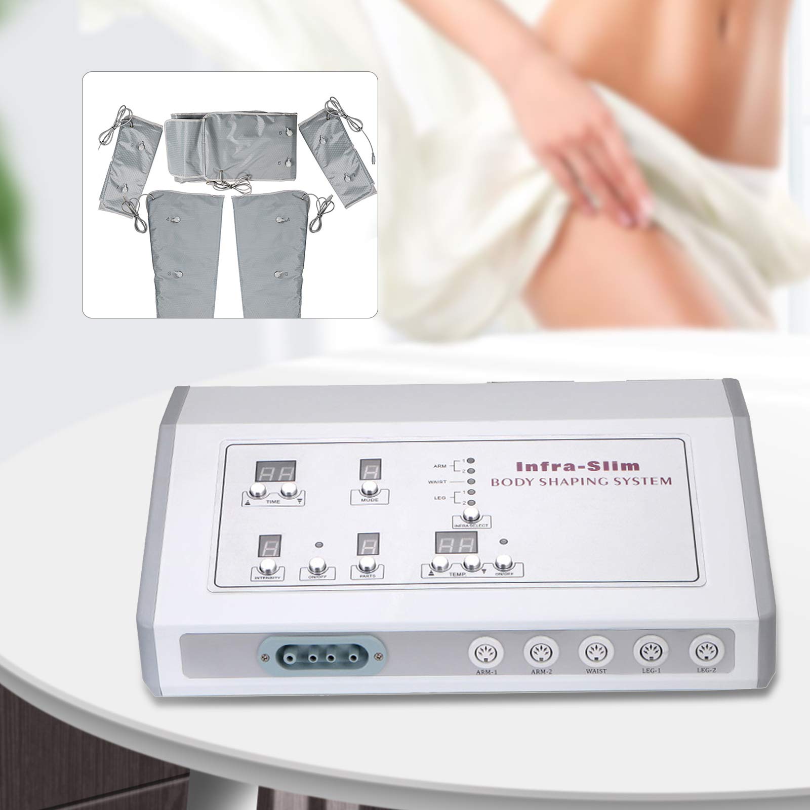 Dispositivo di drenaggio linfatico lipodema, massaggiatore per il drenaggio linfatico delle gambe, favorisce la circolazione sanguigna nei polpacci e nelle cosce