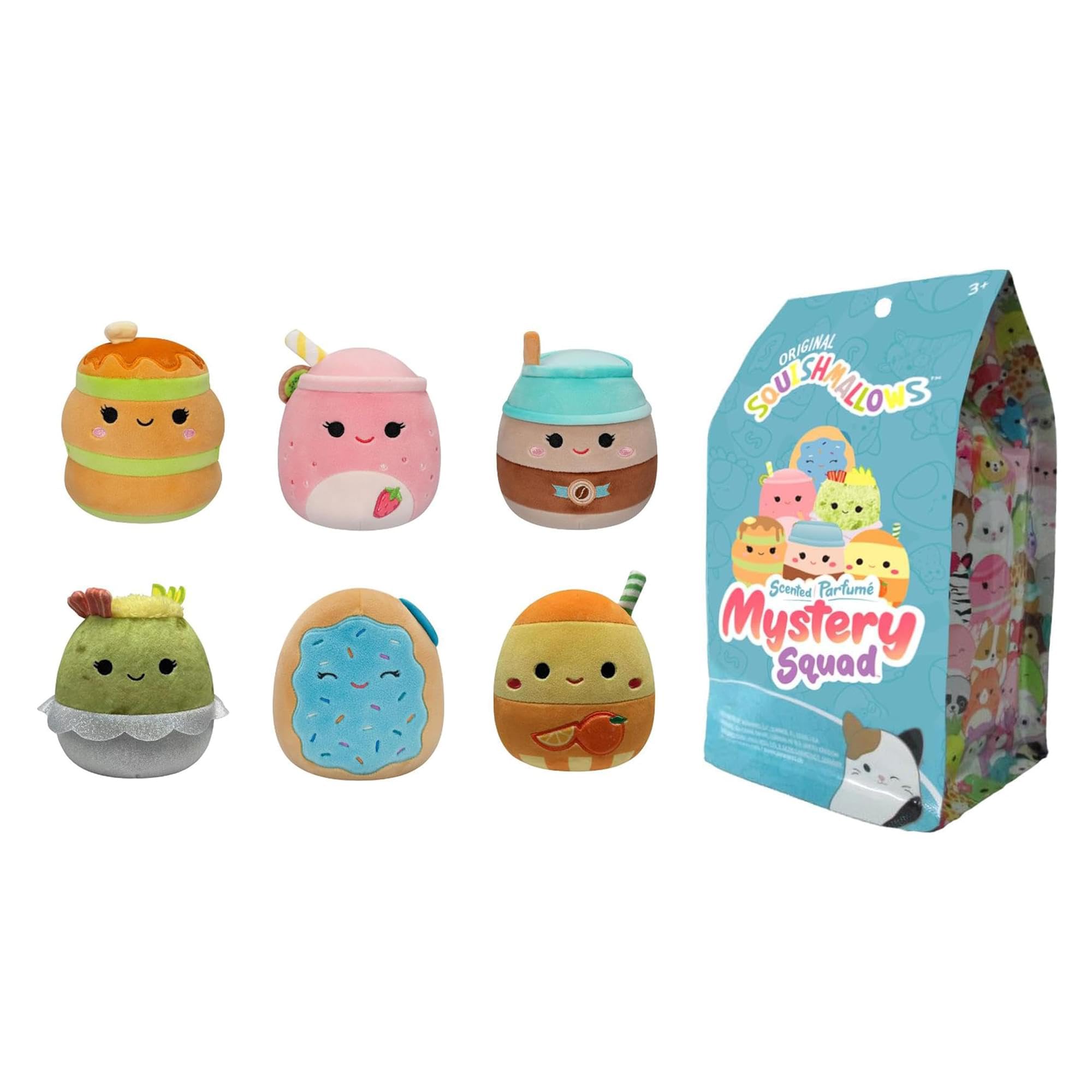Official Kellytoys 8 Inch Scented Mystery Bag Food Squad Pancake Poptart Coffee Orange Juice Burrito Pink Lemonaid, Vary