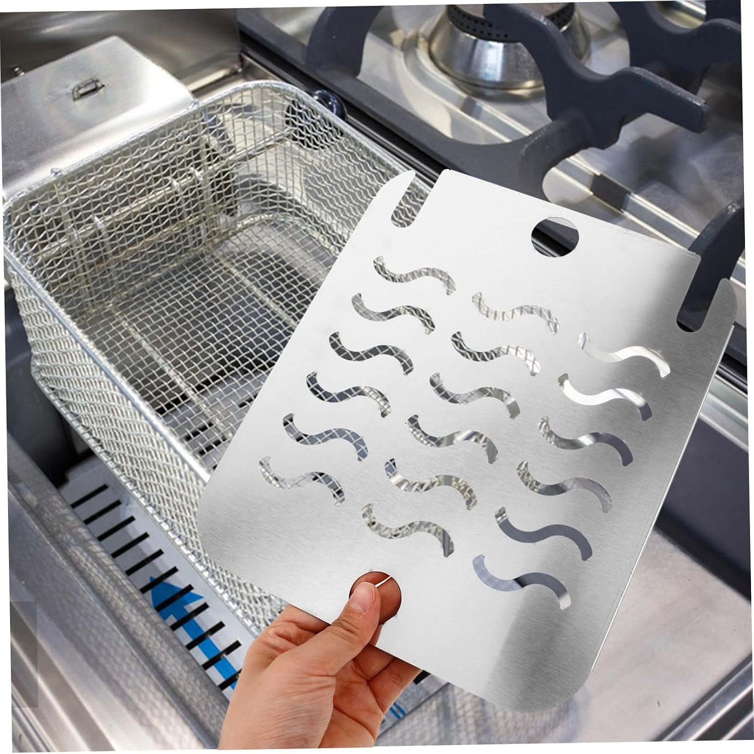 GLEAVI Fryer Filter Screen Electric Fryer Crumb Screen Replacement Stainless Steel Detachable Safety Food Debris