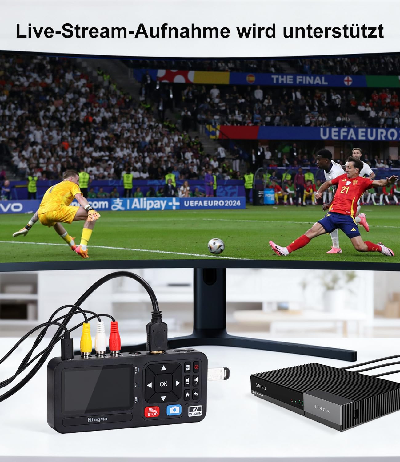 VHS Digitalisieren 3" LCD Bildschirm VHS Digitalisieren Gerät Video Grabber VHS Fernbedienung & AV-Kabel VHS to Digital Converter Kompatibel mit DV, DVD Player, Camcorder, Kassette Tape