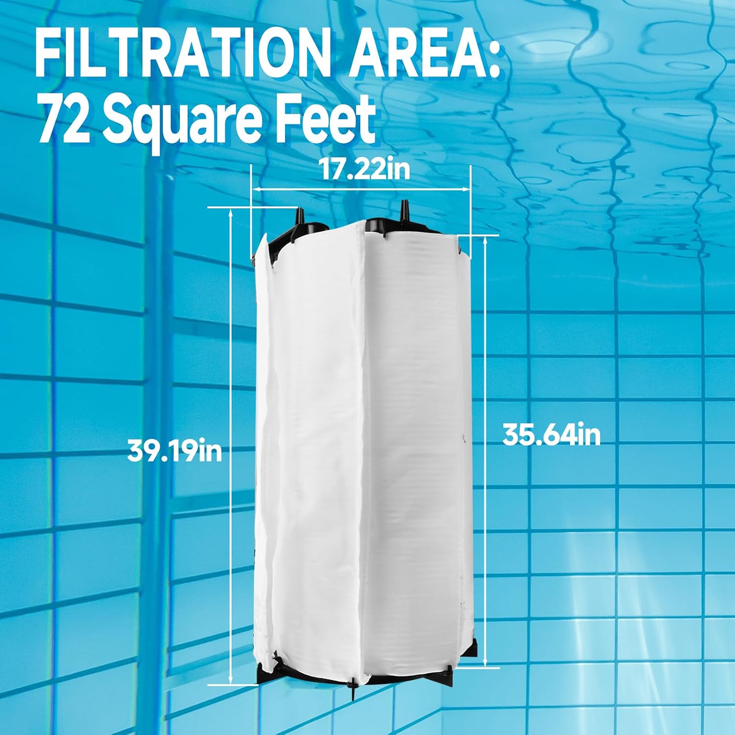 DEX7200DC Complete Element Filter Grid Assembly with Air Bleed Assembly, Compatible with Hayward Pool Filter 72 Square Feet