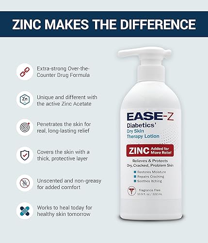 Miniatura 4 de Loción diabética para pieles secas. Ingredientes clínicamente probados y ZINC alivian la sequedad, reducen el enrojecimiento y calman la picazón.