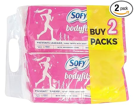 Sofy Sanitary Pads for women - Regular Body Fit, 2x16 Pieces Combo Pack