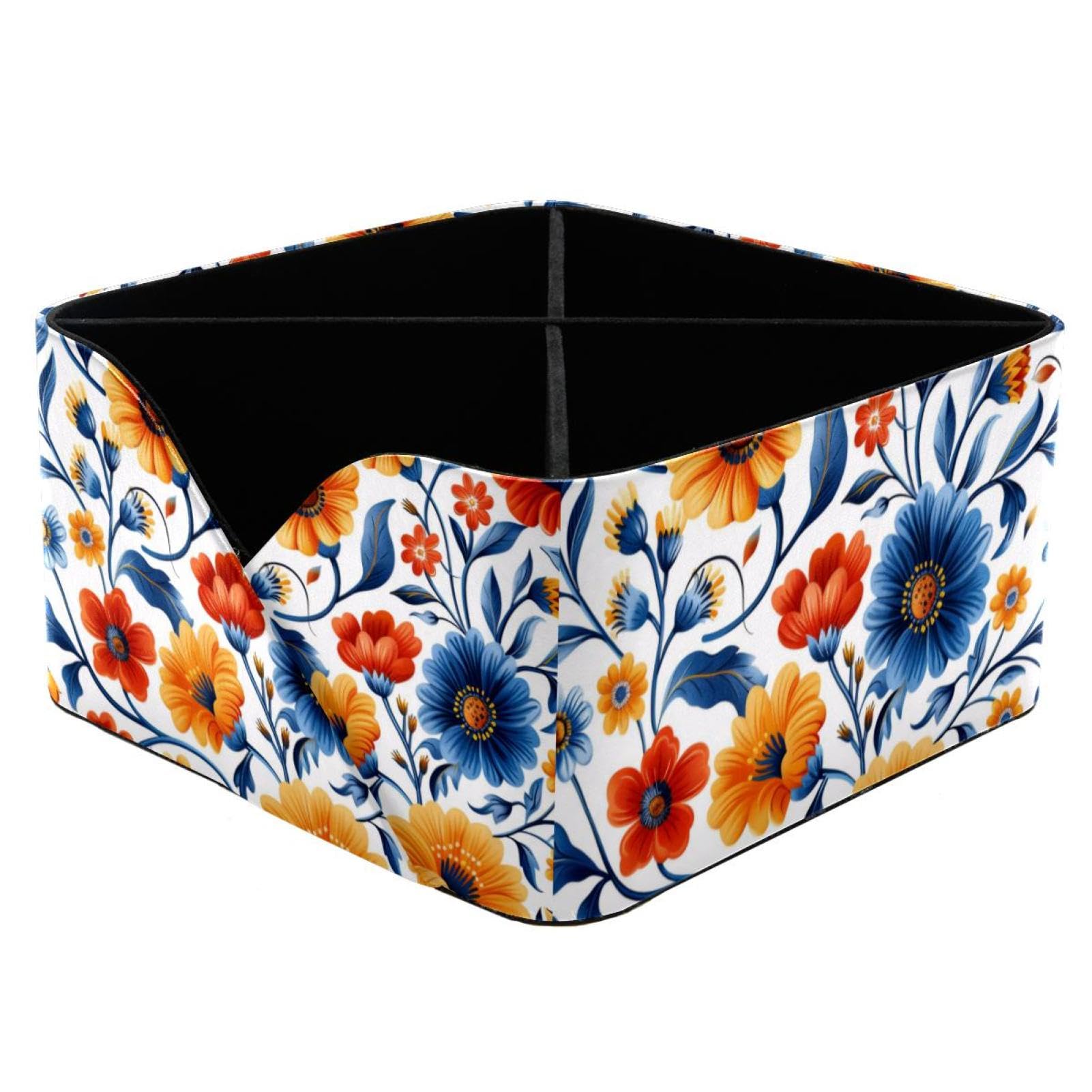 Rangement de bureau fleuri pour stylos et pinceaux de cosmétiques