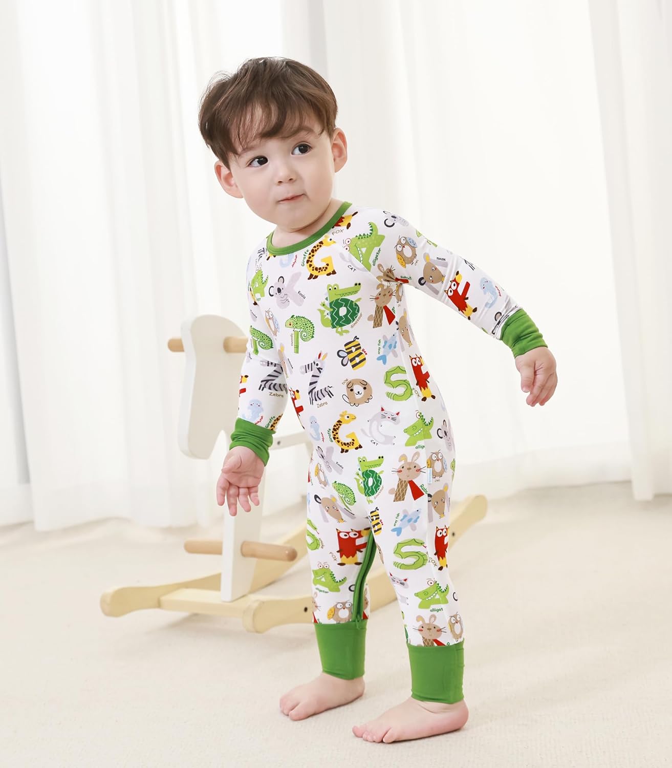 Baby Boys Girls Romper Long Sleeve Jumpsuits Infant Unisex One-Piece Bamboo Viscose Zipper Mitten Rompers - Image 5