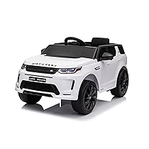 Baroni Toys Macchina Elettrica per Bambini Land Rover Range Rover Baby car Elettrica Full Optional Bianca, Auto Telecomandata con Sedile e Porte Apribili, Doppio Motore 12V, Carico 25 Kg