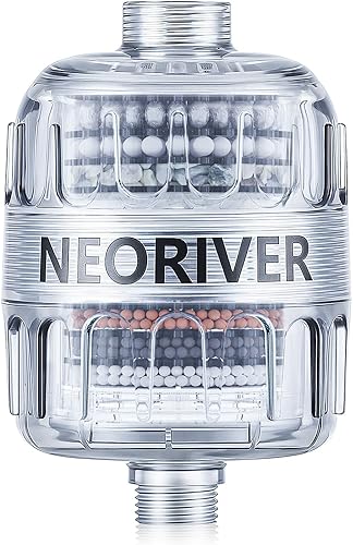 Filtro de ducha, mejora la textura de la piel y el cabello, suaviza el agua dura, filtro de 15 capas para reducir productos químicos, elimina el