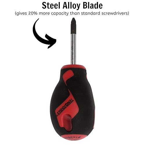 Miniatura 5 de Teng Tools Pozi Drive PZ1 - Destornillador de 1.5 pulgadas  1.496 in con mango ergonómico y cómodo - MD961N2