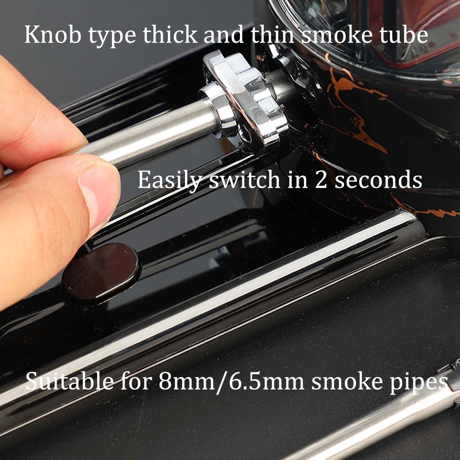 Automatico Della Sigaretta Del Rullo Del Tabacco Delle Macchine di Riempimento Della,Elasticità Del Tabacco Regolabile in 4 Livelli,con Due Tipi di Tubi Del Tabacco da 8 mm/6,5 mm,Adatti ai Fu(Size:B)