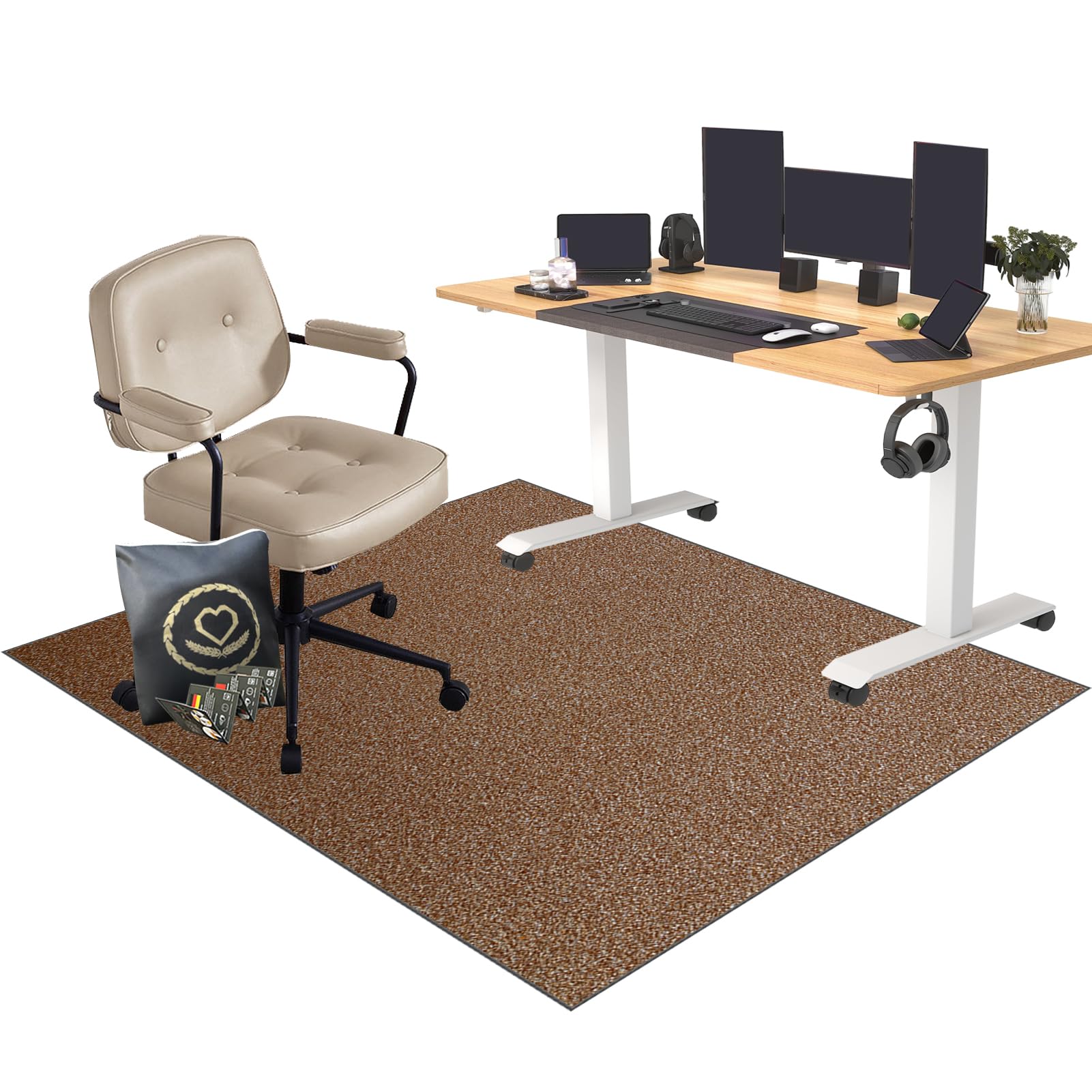 EYKWKB 80 x 140 cmOffice Gaming Chair Mat for Hardwood Floor | Gaming Rug | Gaming Chair Mat for Carpet Floors | Home Office Desk Chair Mat for Floor Protection | Floor Protector for Office Chair