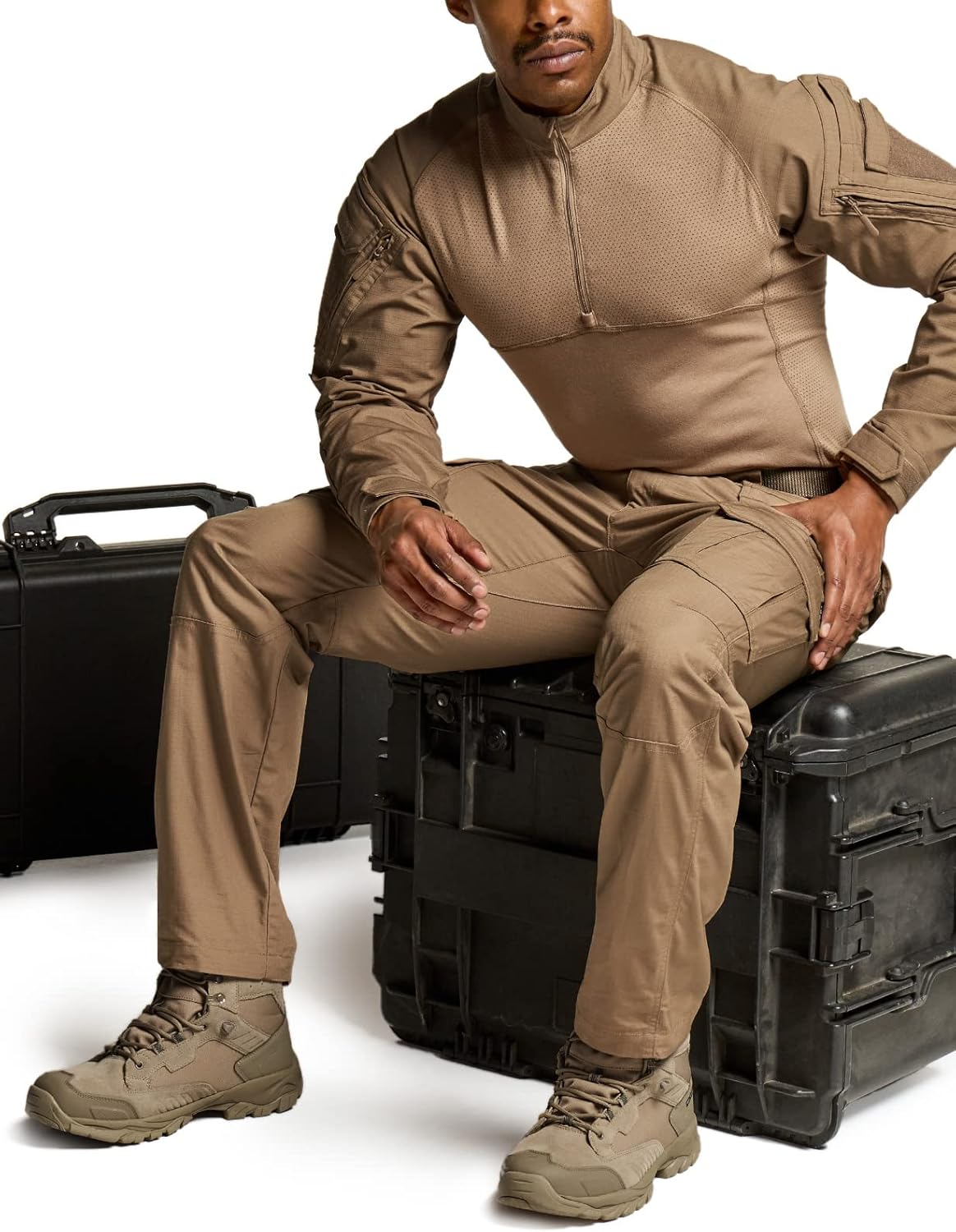 CQR Men's Tactical Pants, Water Resistant Ripstop Cargo Pants, Lightweight EDC Work Hiking Pants, Outdoor Apparel - Image 3