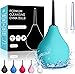 Ducha anal pera lavado recto-enema para limpieza de colon,ducha íntima y ducha vaginal para hombres y mujeres con 3 boquillas extraíbles, cómodas y finas 224 ml (verde)