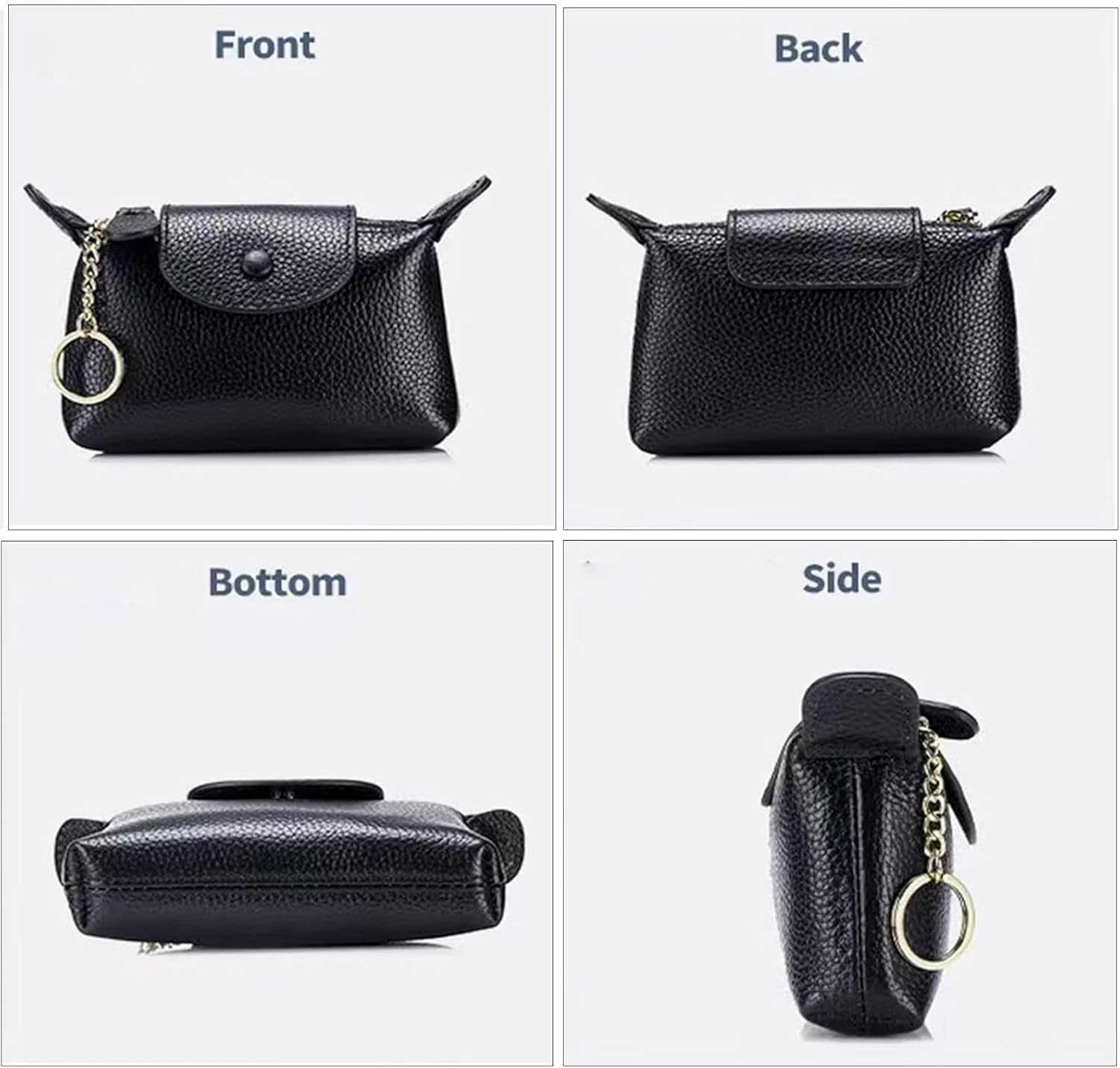 SENDEFN Small Leather Women Coin Purse, Women's Keychain Zipper Pocket Pouch Wallet - Image 6