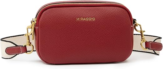 Miraggio Beck Crossbody Bag With Adjustable &amp; Detachable Wide Sling Strap | Solid Sling Bag