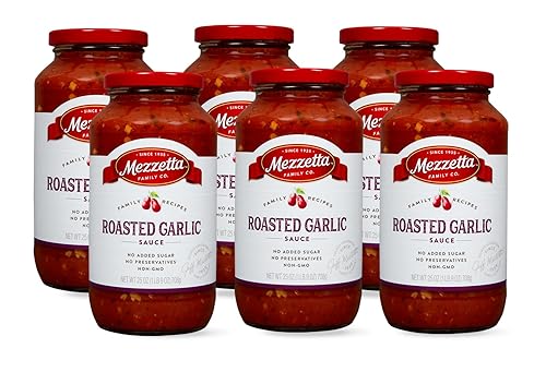 Mezzetta Family Recipes Salsa Marinara de Ajo Asado - Tomates Ciruela Dulces, Cebollas Frescas - Deliciosa Pasta Roja - Ideal para Recetas Caseras -