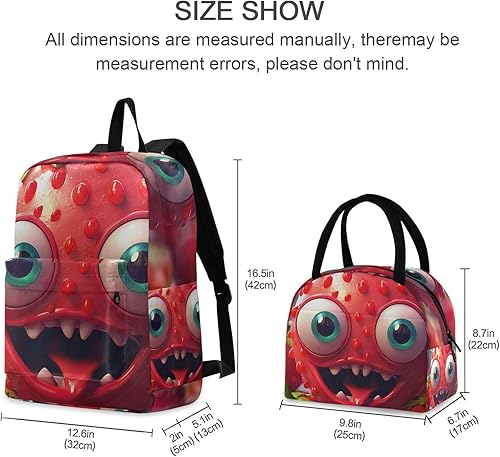 Miniatura 2 de Blue Dragon - Mochilas para niños, bolsas enfriadoras aisladas, a prueba de agua, mochila para escuela primaria, Monstruo de, Moderno