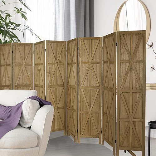 Miniatura 21 de Babion Separadores de habitación de 4 paneles, pantallas de privacidad portátiles y plegables, partición decorativa de habitación para oficina en 4