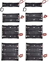 Vista 8 de QTEATAK 2 soportes para 8 pilas AA con clip de batería tipo I cableado y conector a presión estándar