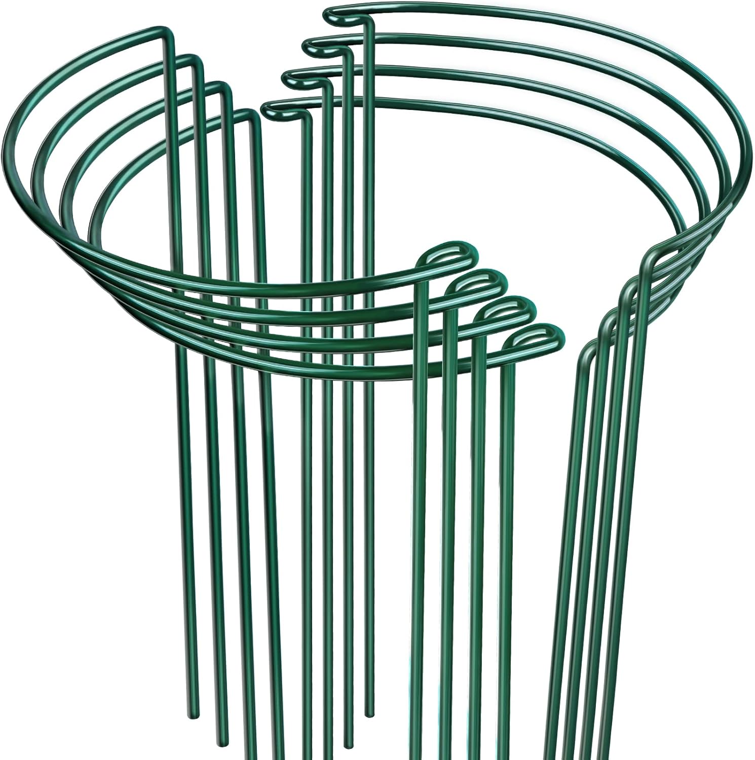 LEOBRO Plant Support, 8PCS Peony Cages and Supports, Plant Stakes for Indoor Plants, Outdoor Plants, Plant Holders, Tomato Monstera Hydrangea Support Cage, 10" W x 15.8" H