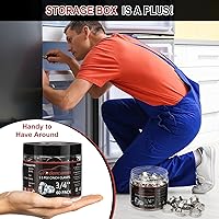 Vista 2 de Paquete de 60 anillos de crimpado PEX de 3/4 pulgadas, abrazaderas Pex de acero inoxidable 304 premium, anillos de abrazadera Pex Cinch con estuche