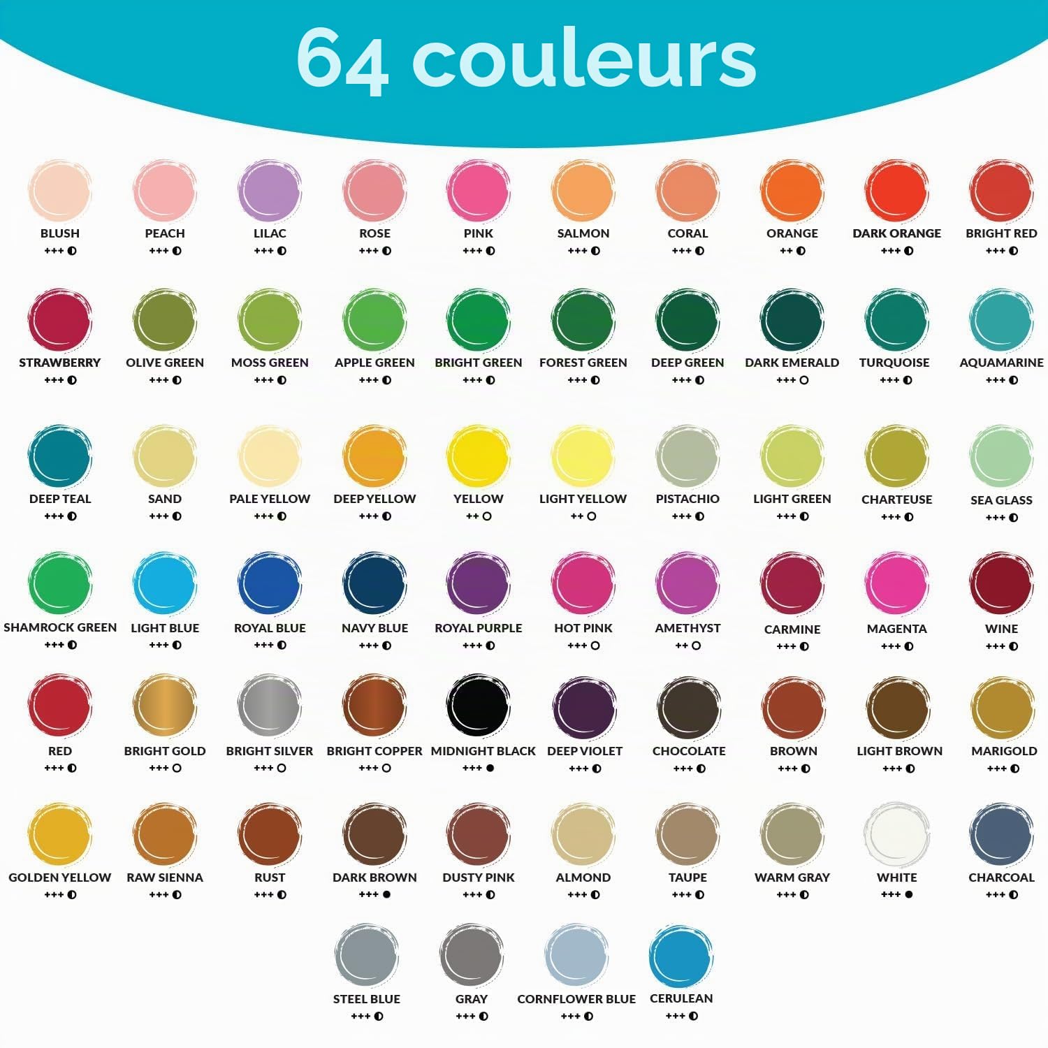 Chalkola Ensemble de peinture aquarelle – 64 tubes de peinture aquarelle (12 ml, 11,3 g), 10 pinceaux et 1 palette, 20 tampons d'aquarelle | Fournitures d'art pour adultes et débutants