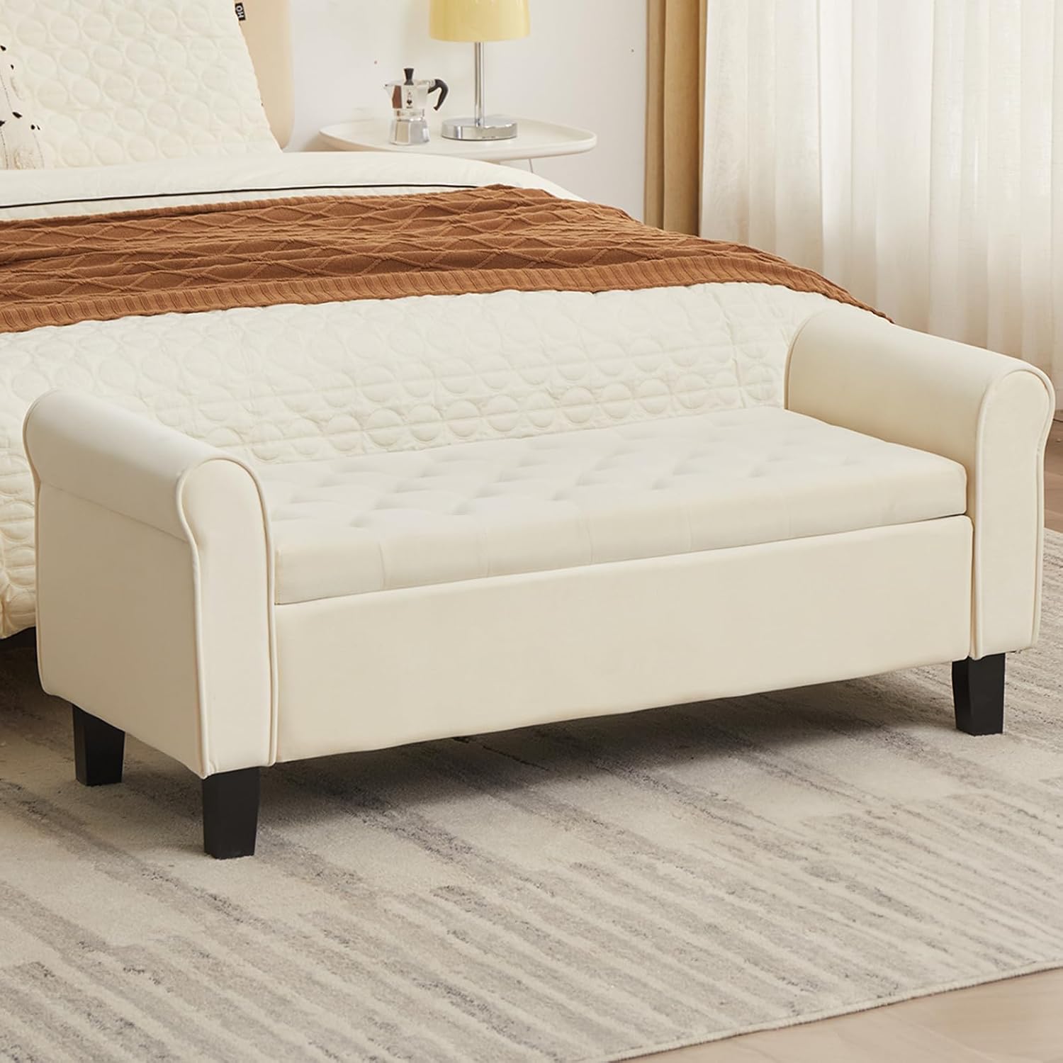 Merdoo 51'' Storage Bench for Bedroom End of Bed, Tufted