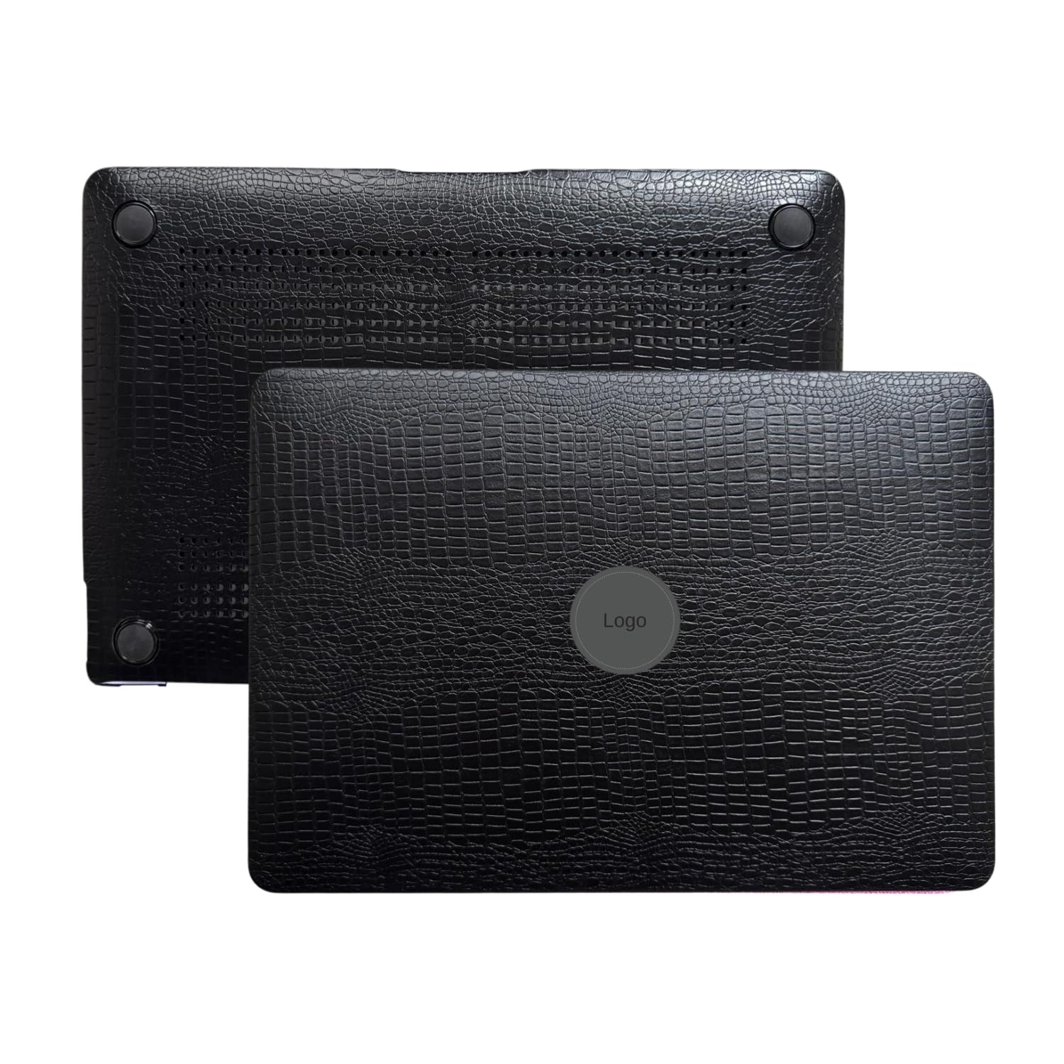 McStorey MacBook Air 13 Kılıfı A2337 M1 A2179 A1932 Uyumlu Premium Timsah Desenli Deri Dokulu Hard Case Sert Koruyucu Kapak İnce Hafif Çizilme Darbe Koruma Siyah
