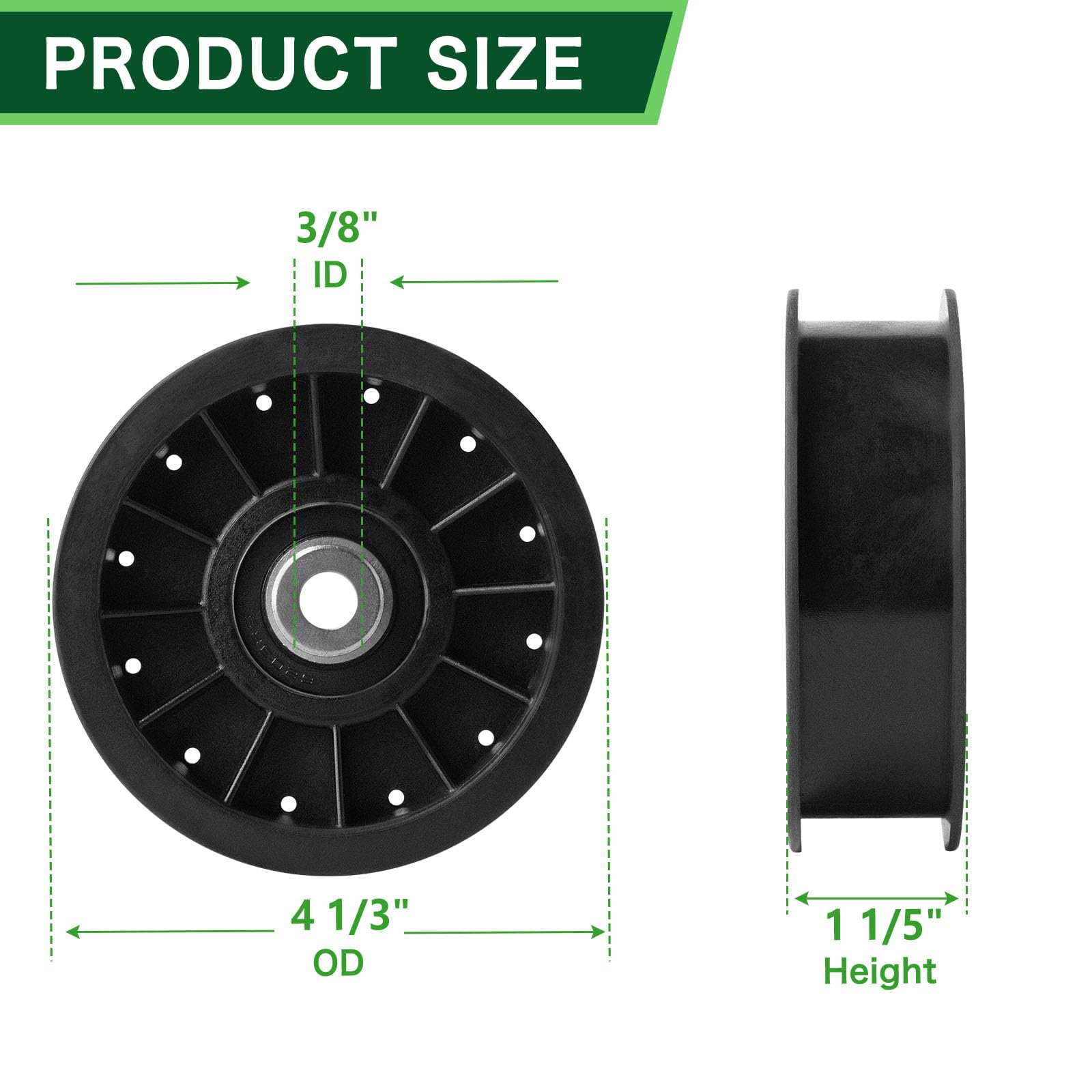 Amazon.com : TENGMUJX 116-2456 Flat Idler Pulley Fit Exmark Lazer