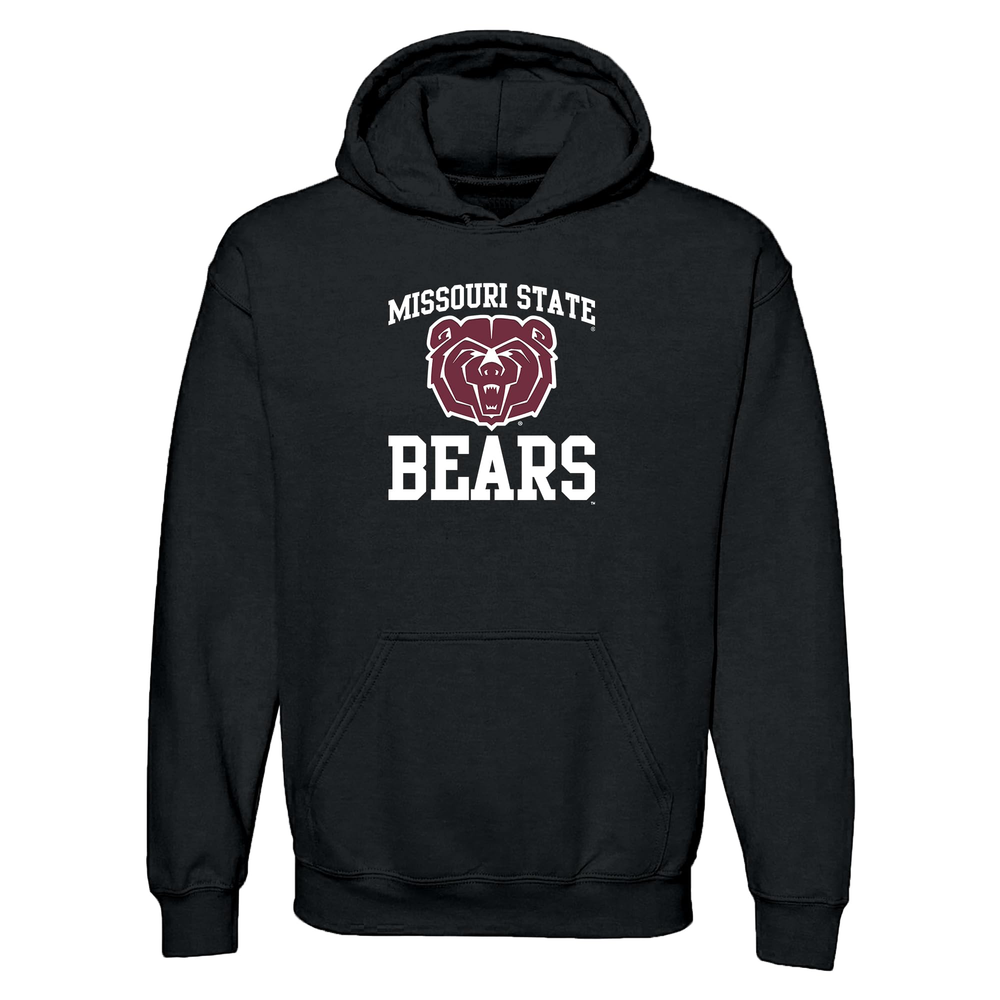 UGP Campus Apparel NCAA Officially licensed College - University Team Color Arch Logo Hoodie, Missouri State Bears Black, Medium โ image 1