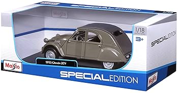 1952 Citroen 2CV Grey 1/18 Diecast Model Car by Maisto