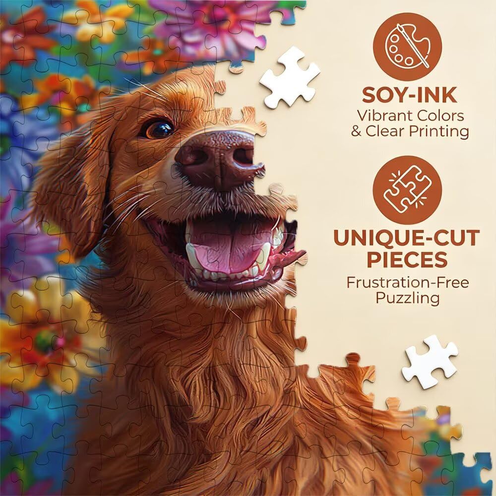 Puzzle 6000 sztuk, urocze puzzle dla psów dla dorosłych 6000, drewniane puzzle, klasyczne gry edukacyjne, niemożliwe wyzwanie, gry i zajęcia rodzinne, prezent kreatywny DX0YL1-514