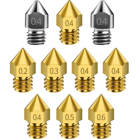 Creality Hardened Steel MK8 Nozzles for Ender 3 Series Printers
