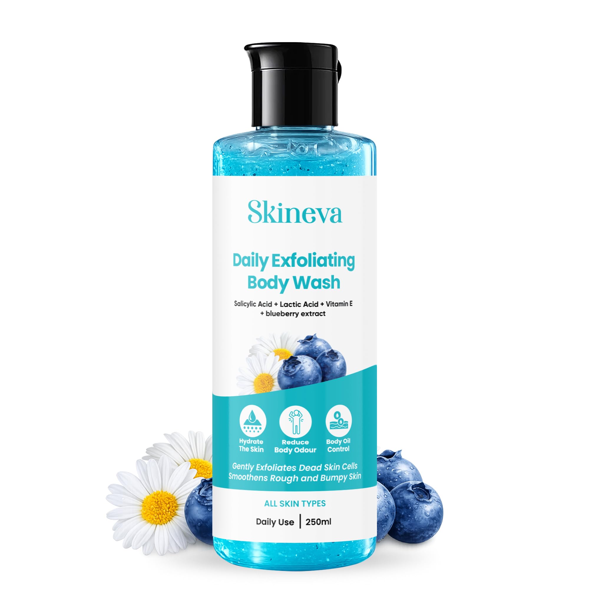 Salicylic Acid 3-in-1 Perfume Body Wash for Men & Women | Odour Control, Long Lasting Aqua Fresh Fragrance | With Mandelic Acid | Exfoliates, Smoothens Skin & Prevents Body Acne-image-22