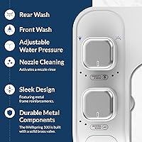 Vista 3 de Bemis WS100 000 Accesorio de Bidé Wellspring, Rociador de Agua Fresca, No Eléctrico, Fácil de Instalar, Asiento de Inodoro Blanco, Se Adapta