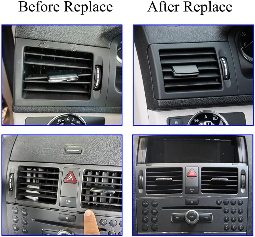 Front Left Air Conditioning Cover Dashboard AC Vent Grille Panel Replacement Trim Compatible With Mercedes Benz W204 C Class 180 200 220 230 260 300 350 2048300854, 2008-2011 (Left)